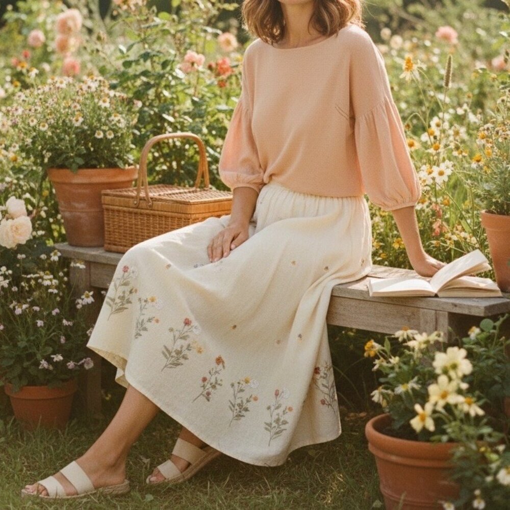 CALYPSO ST BARTH Womens XS Linen Puff 1/2 Sleeve Lightweight Minimalist Sweater